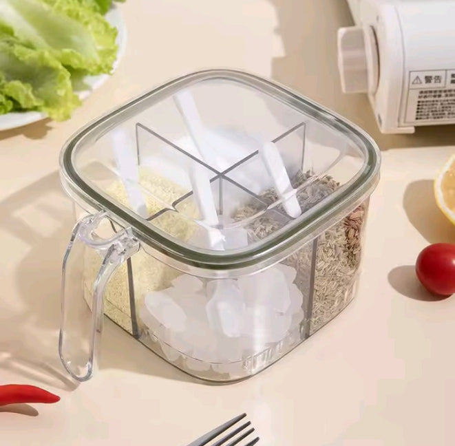 4 In 1 Partition Kitchen Seasoning Box Masala