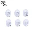 Pack 6 Pcs - Wall Hanging Hooks - Kitchen & Bathroom