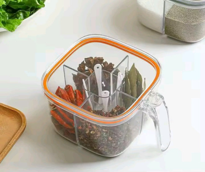 4 In 1 Partition Kitchen Seasoning Box Masala