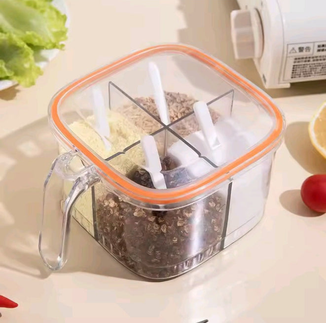 4 In 1 Partition Kitchen Seasoning Box Masala