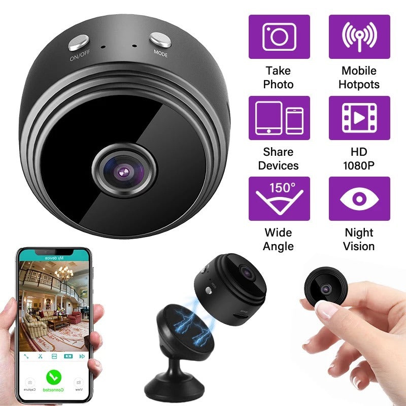 WiFi Mini Camera HD 1080p 2 Mega pixel Camera