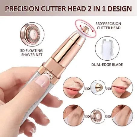 Rechargeable 2-in-1 Eyebrow Trimmer & Hair Remover
