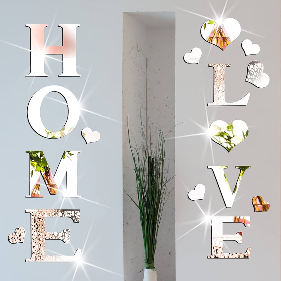 3d Aclyric mirror Wall Stickers English Letters