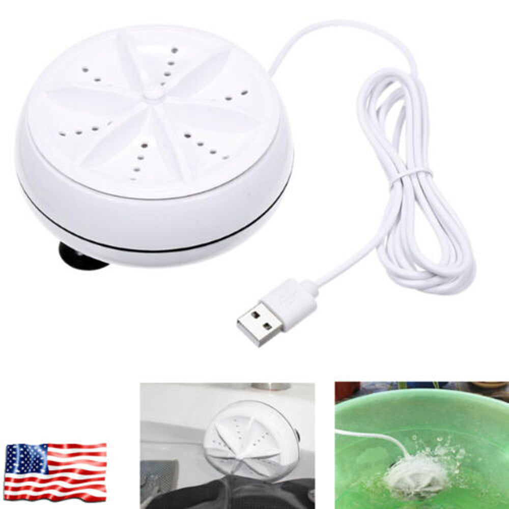 Mini Portable Ultrasonic Turbine Washing Machine Spin Laundry Washer
