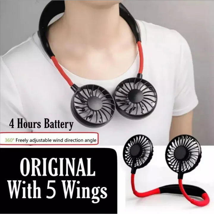 Portable USB Rechargeable Neck Fan