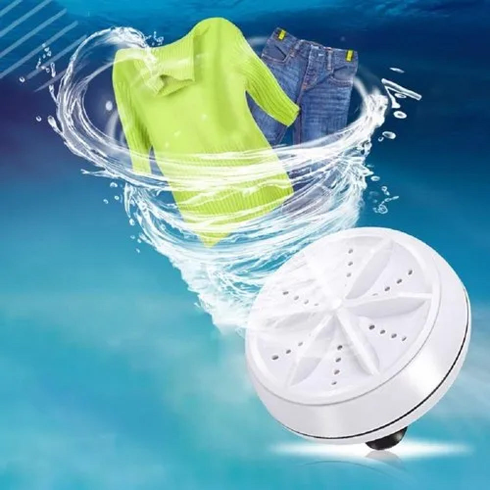 Mini Portable Ultrasonic Turbine Washing Machine Spin Laundry Washer