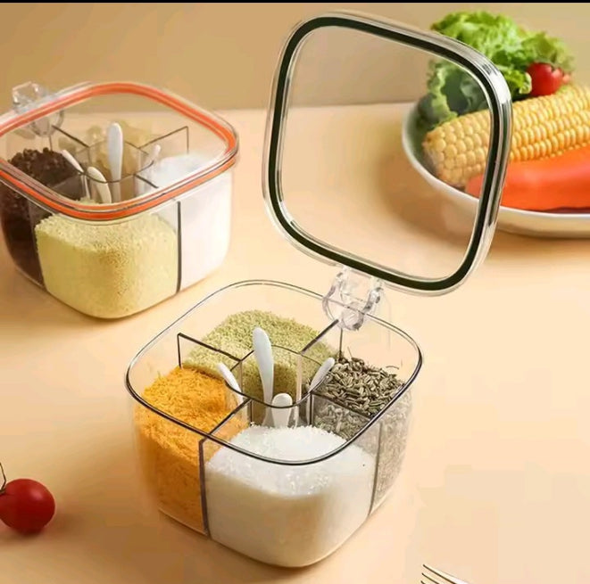 4 In 1 Partition Kitchen Seasoning Box Masala