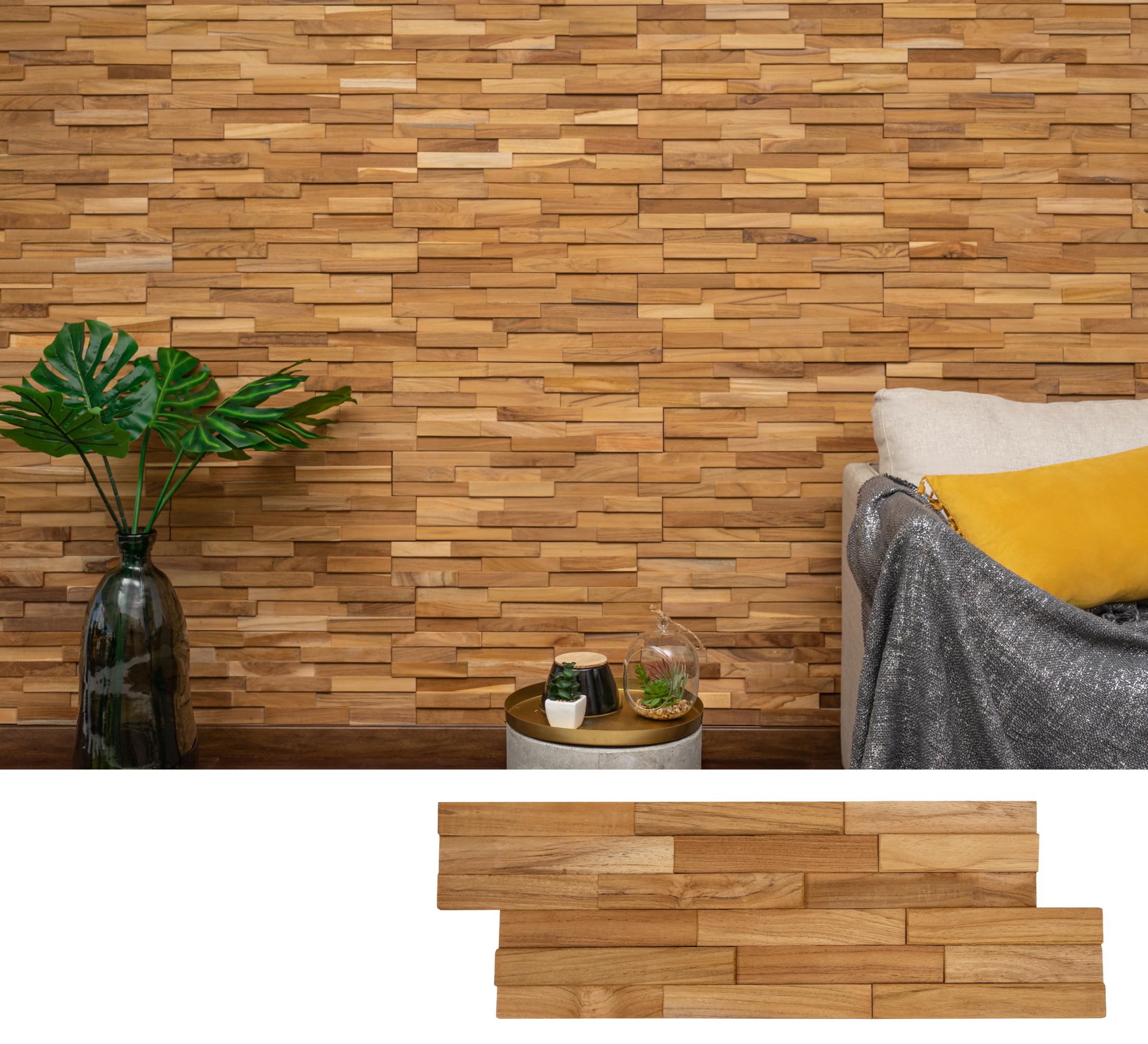 3D Wooden Three-Dimensional Decorative Wall