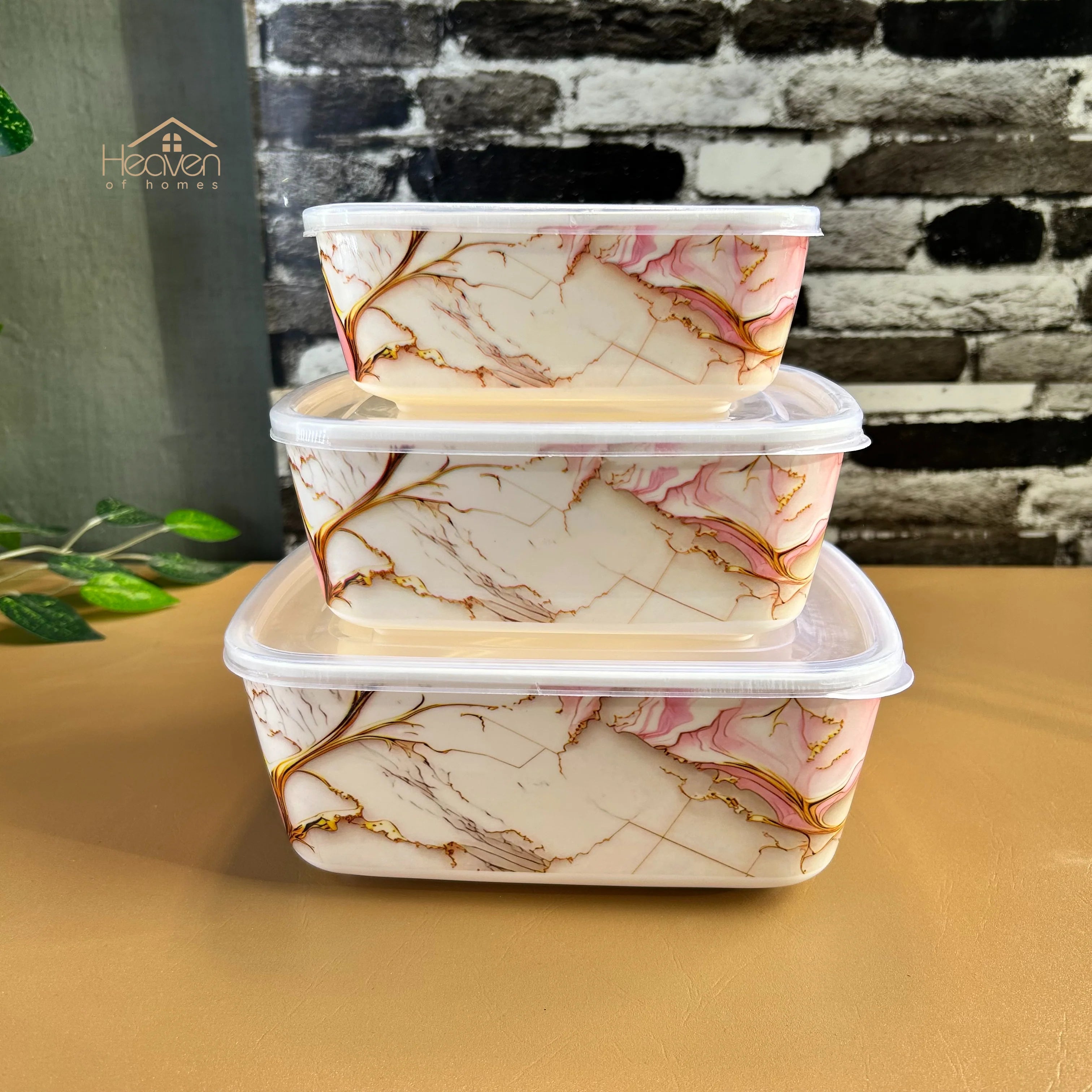 3 Peices Melamine Bowl Se With plastic Lids- premium Quality