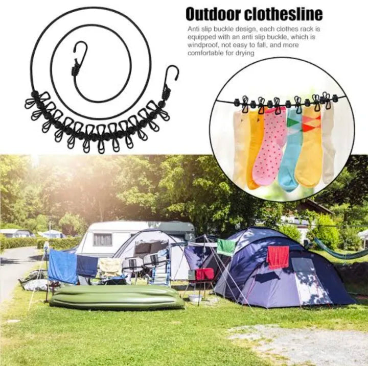 Portable Windproof Clothesline Hanger Drying Rack