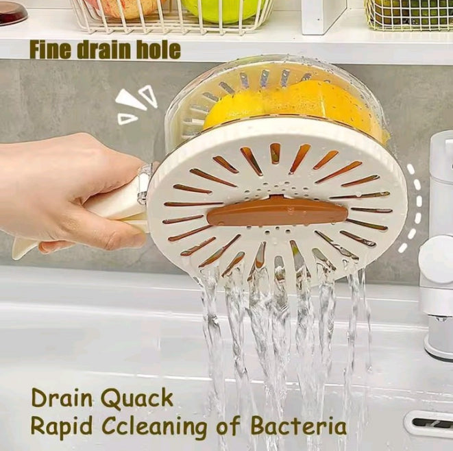 Multifunctional Folding Drain Basket With Handle Double-Layer
