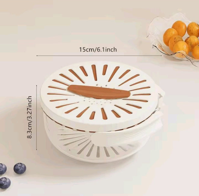 Multifunctional Folding Drain Basket With Handle Double-Layer